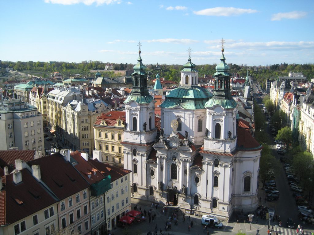St Nicholas Church from the Old Town Hall tower - Prague -  - Czech Republic
