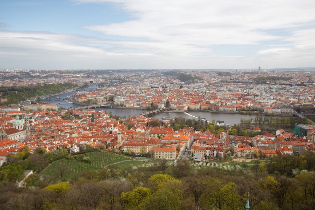 View of Prague from Petrin Hill Observation Tower - Prague -  - Czech Republic