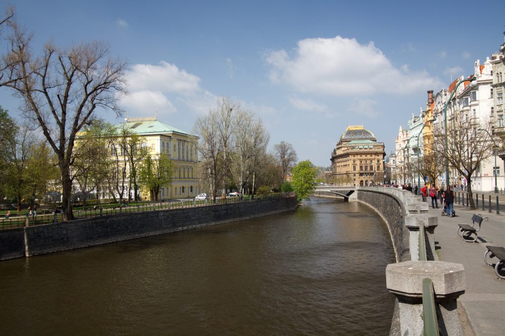 National Theatre & River Vltava - Prague -  - Czech Republic