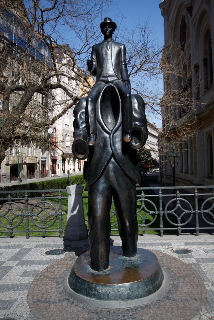 Kafka sculpture - Prague -  - Czech Republic