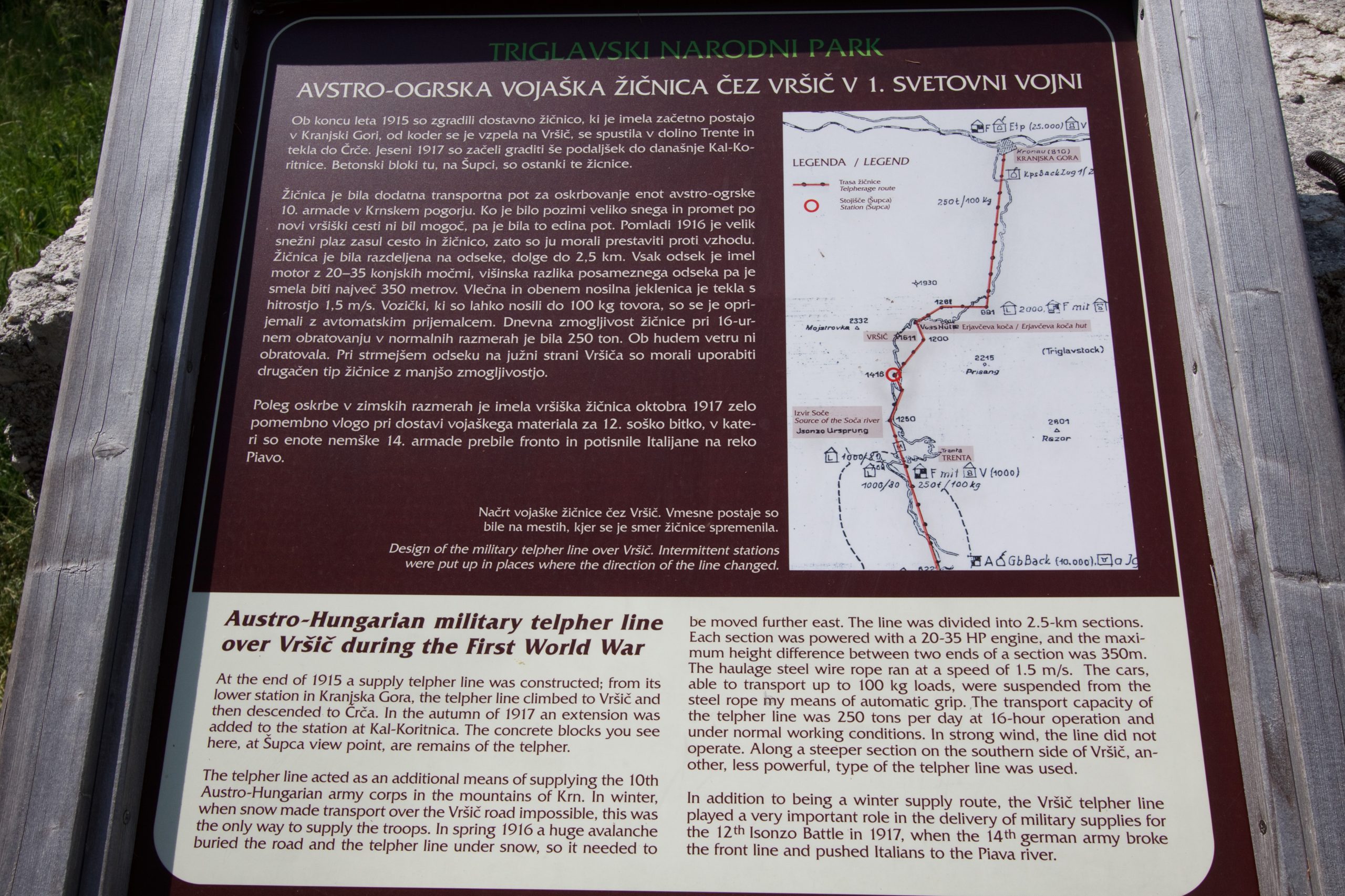 Austro-Hungarian military telpher line - Vrsic Pass -  - Slovenia