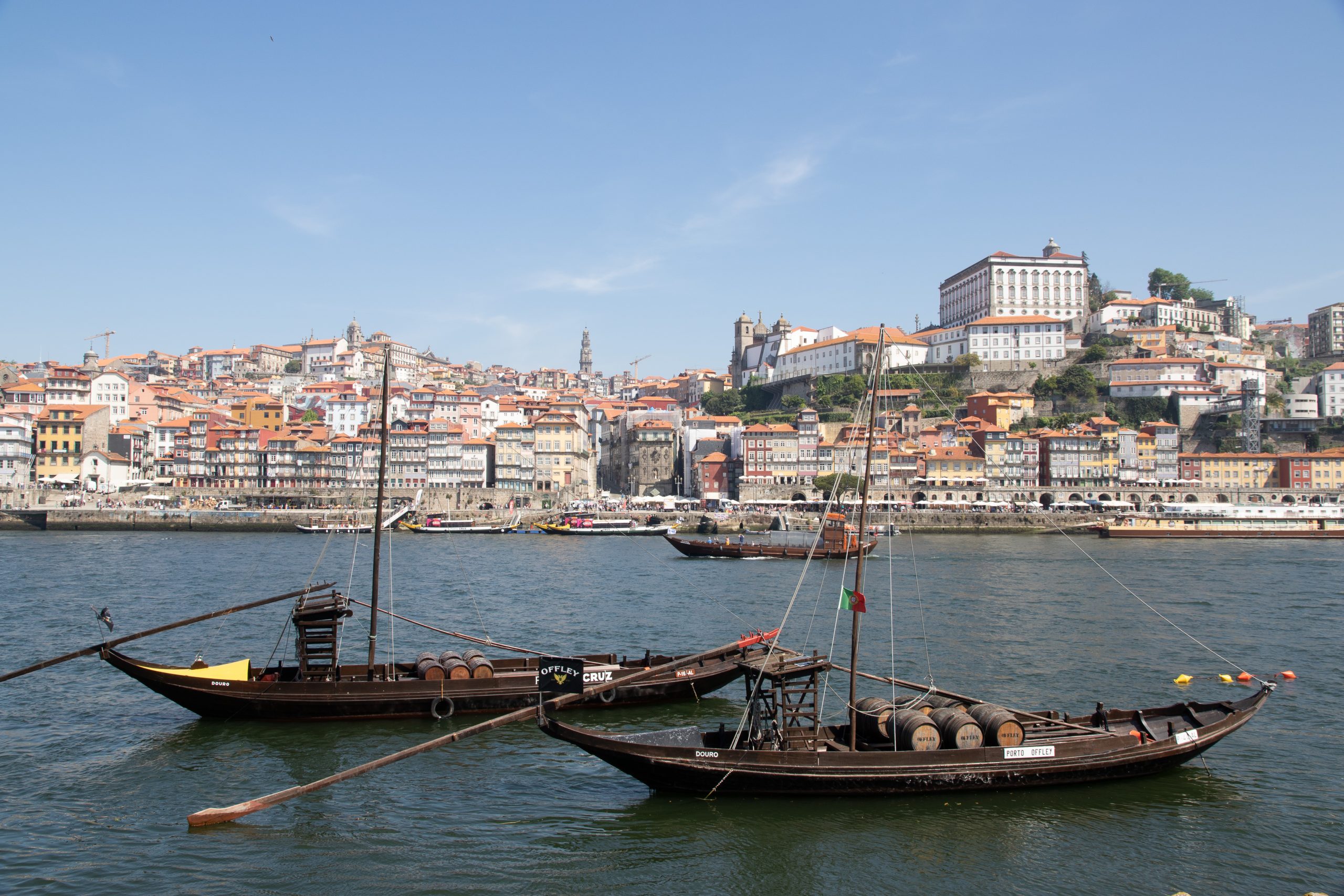 Rabelo boats on the Douro - Vila Nova de Gaia - Porto - Portugal